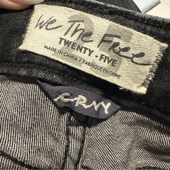 Free people we the free black high waisted skinny jeans - Picture 4 of 7